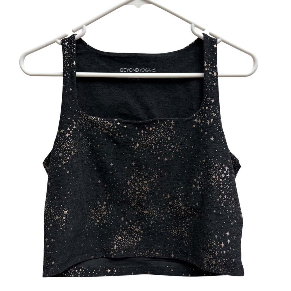 Beyond Yoga Darkest Night Star Crop Top - Picture 2 of 11